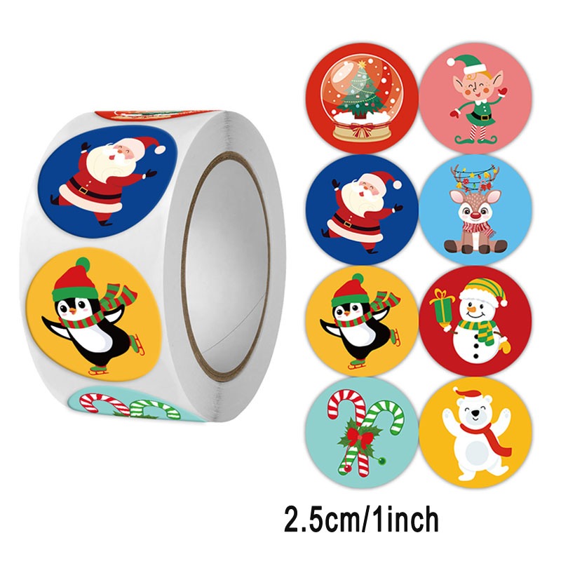 500PCS/Roll Christmas gift sti - Sticker Label Roll recension och pris
