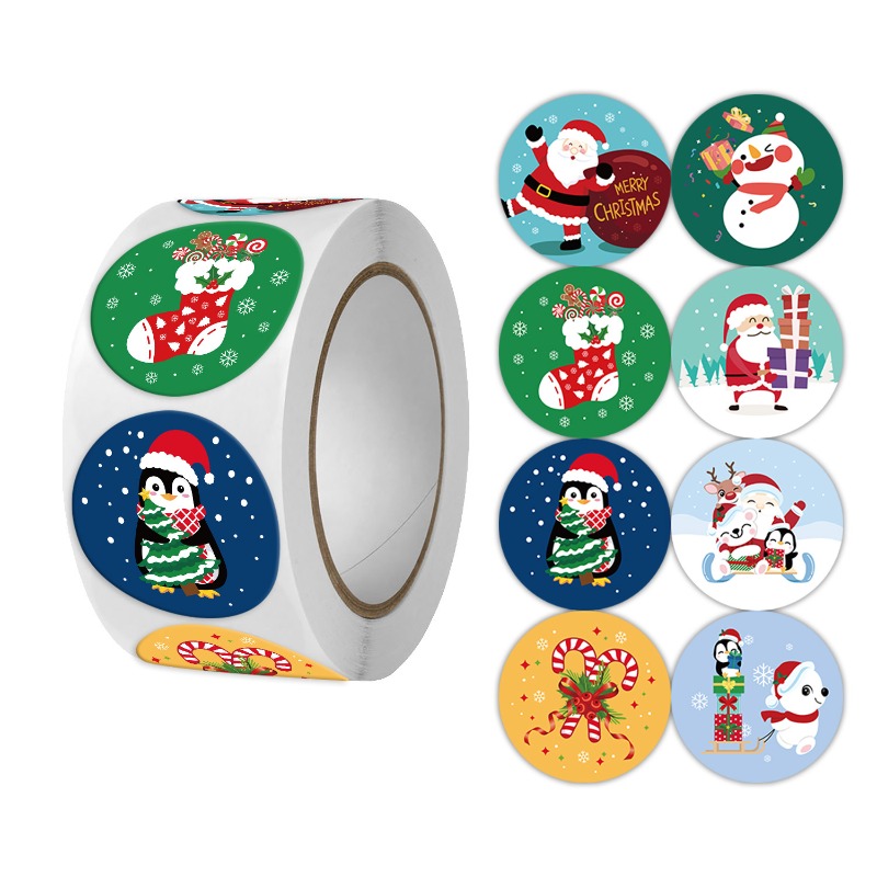 500PCS/Roll Christmas gift sti - Sticker Label Roll recension och pris